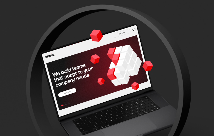 Adaptiq – UX/UI design and development of a corporate website screenshot 1
