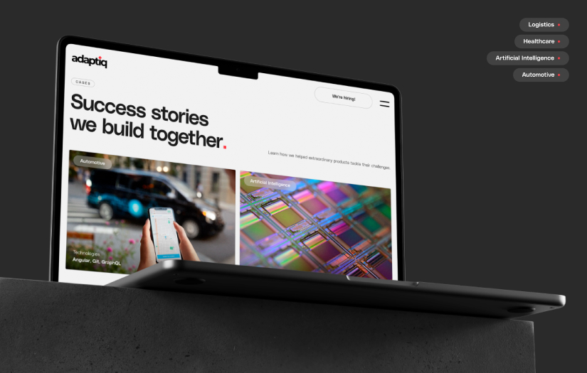 Adaptiq – UX/UI design and development of a corporate website screenshot 4