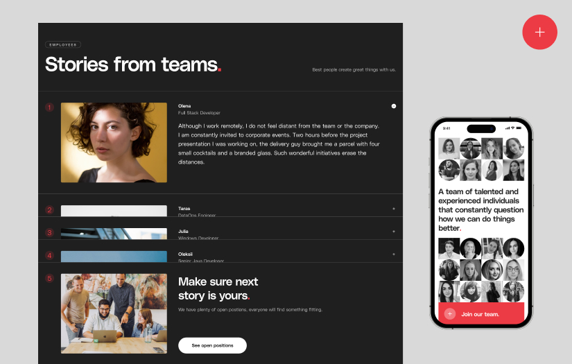 Adaptiq – UX/UI design and development of a corporate website screenshot 3