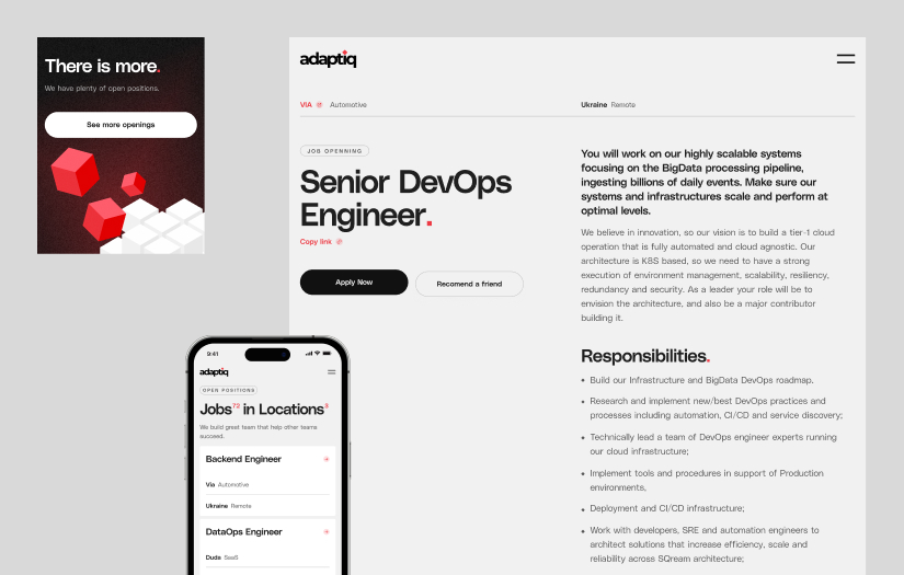 Adaptiq – UX/UI design and development of a corporate website screenshot 5