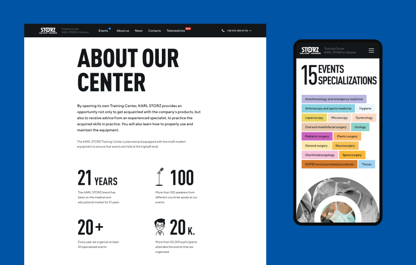 KARL STORZ – EdTech platform, presentation website, mobile application screenshot 3