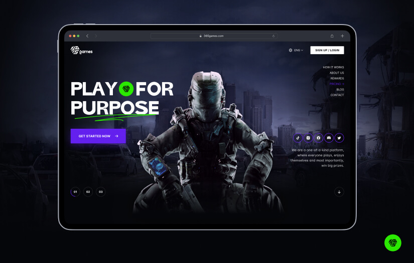 365games – development of an eSports platform and marketing website screenshot 4