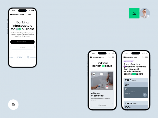 Magnetiq Bank – Brand identity design and website development for European B2B bank screenshot 5