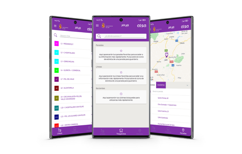 Alsa Jaén, the public transport mobile app screenshot 2