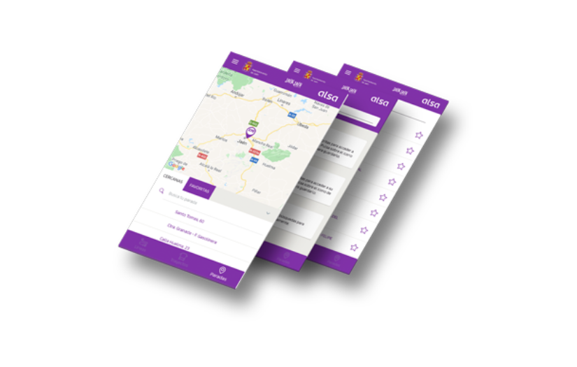 Alsa Jaén, the public transport mobile app screenshot 1