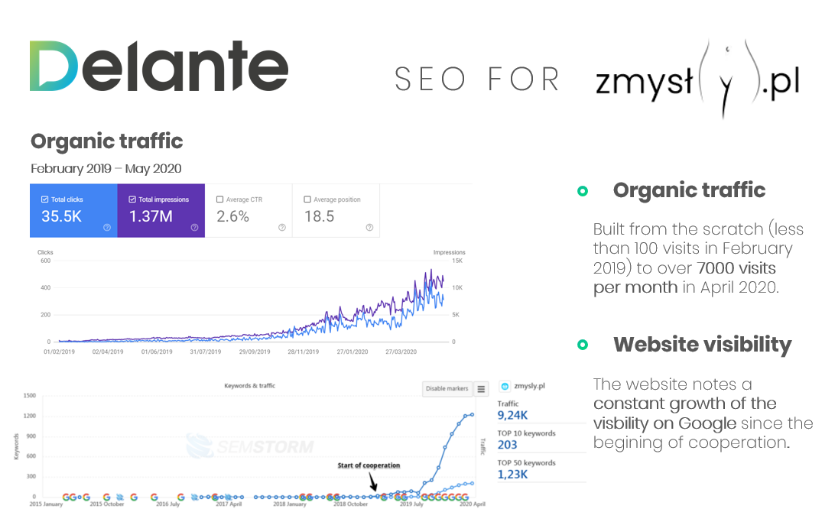 SEO for Zmysly.pl screenshot 1