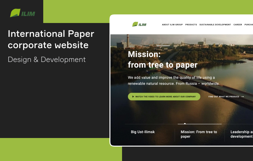 International Paper corporate website screenshot 1