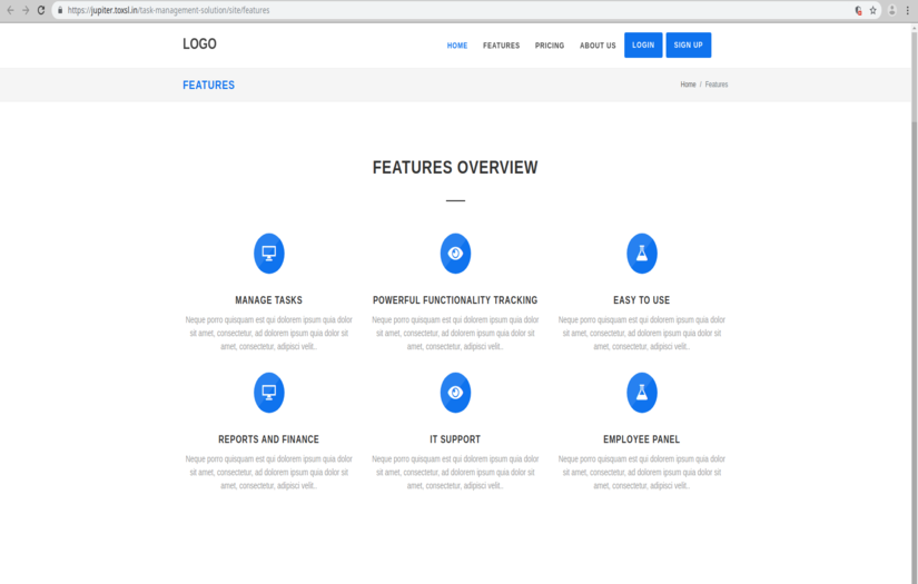 Task management solution screenshot 2