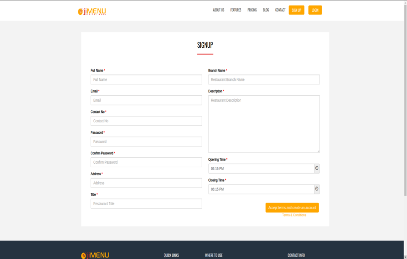 jiMenu POS screenshot 1