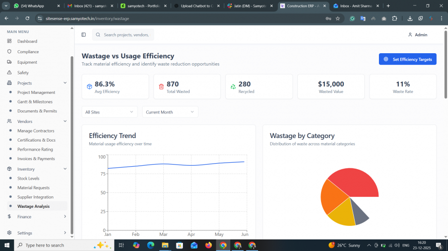 Construction ERP System screenshot 1