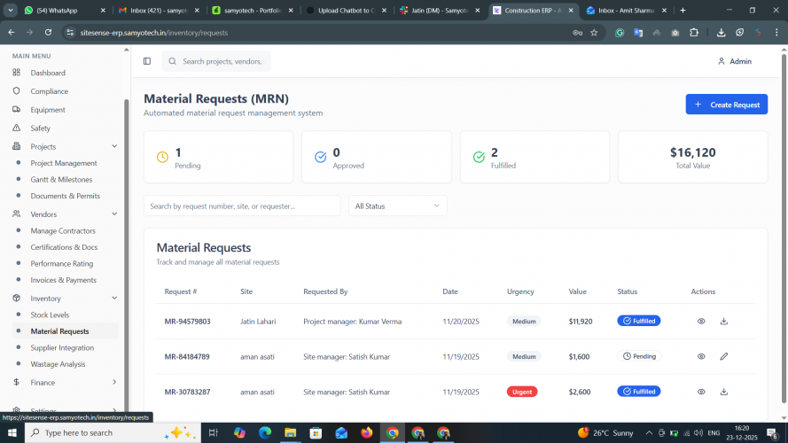 Construction ERP System screenshot 5
