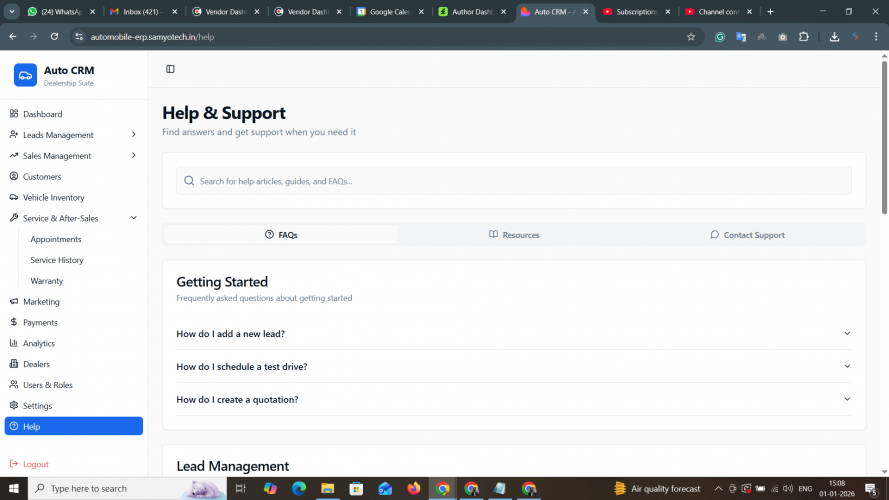 Automobile ERP System screenshot 4