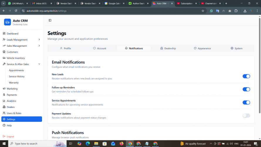 Automobile ERP System screenshot 2