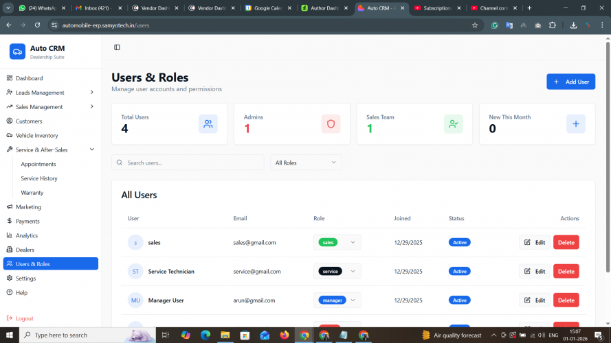 Automobile ERP System screenshot 5