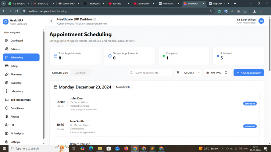 Health ERP System screenshot 3