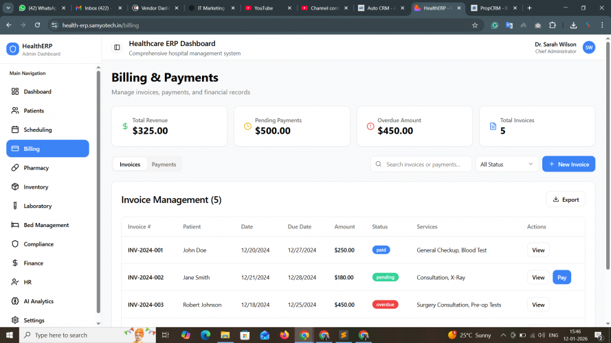 Health ERP System screenshot 4