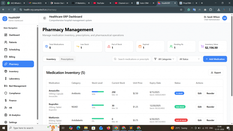 Health ERP System screenshot 5