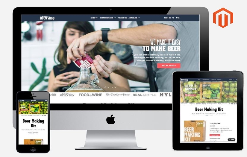 A Magento based website for buying Beer brewing products. screenshot 1