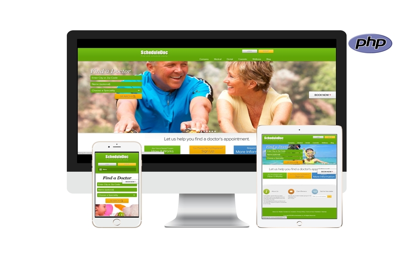 Cake PHP based Appointment Scheduling Website screenshot 1