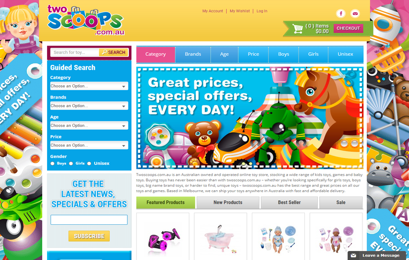 A Magento based online Toy Store. screenshot 1