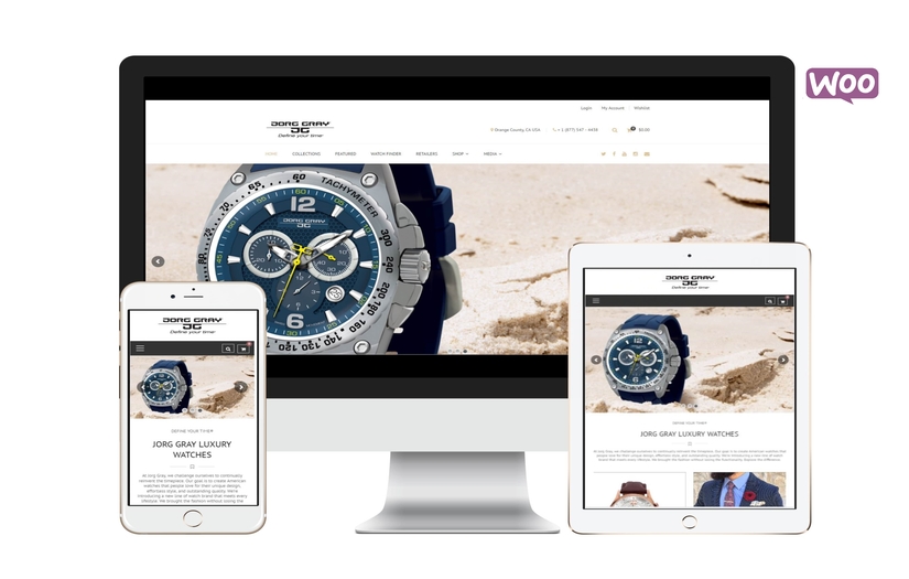 WooCommerce based Website for a Luxury Watch Brand. screenshot 1