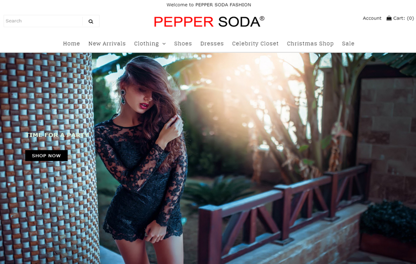 Peppersoda - A Shopify Based Fashion E-store screenshot 1