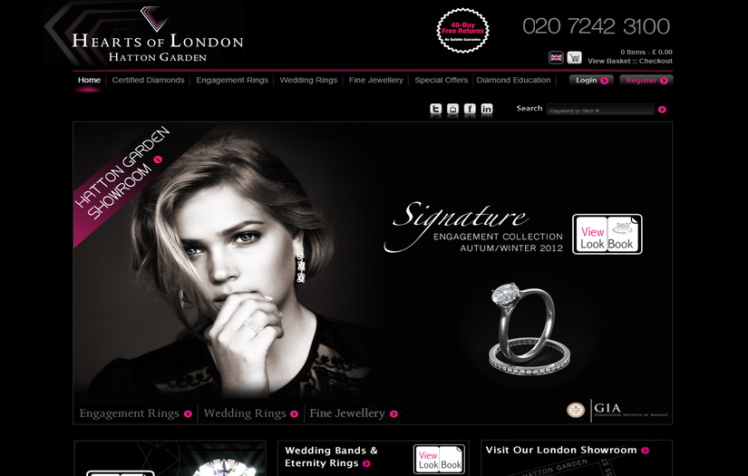 ASP.NET based ecommerce website for diamonds screenshot 1