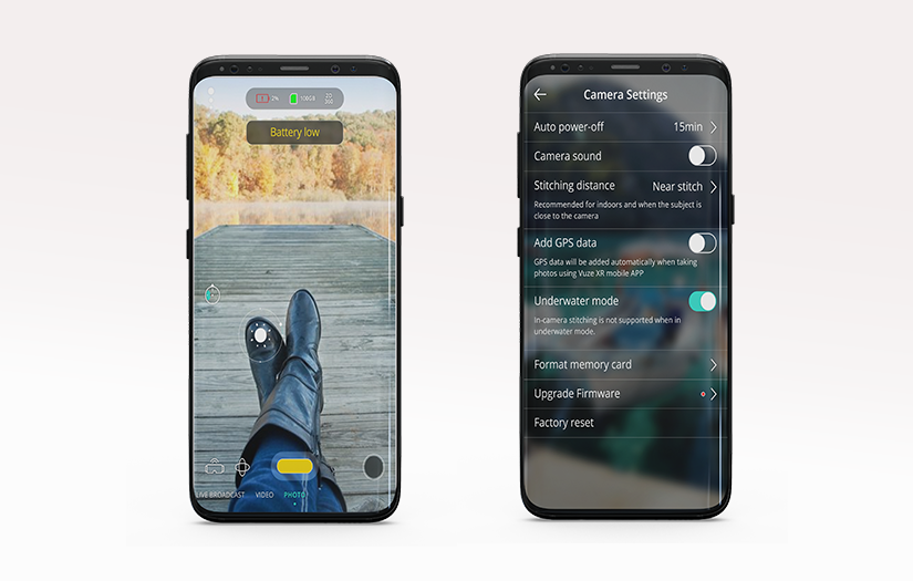 Vuze Camera – IoT-powered App for a Remote Control screenshot 1