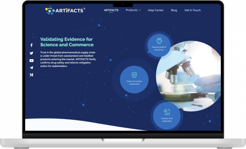 ARTiFACTS — Pharma Software Landing Page screenshot 1