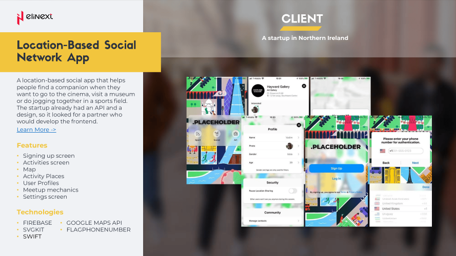 Location-Based Social Network App screenshot 1