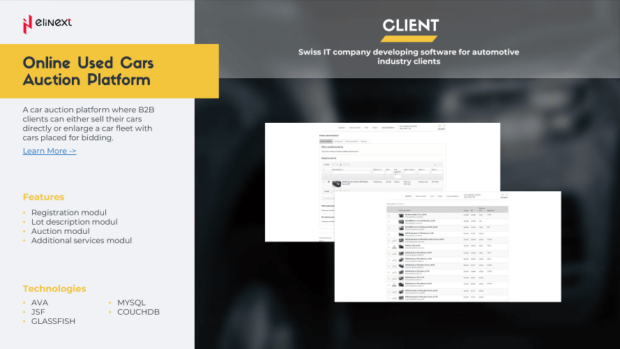 Online Used Cars Auction Platform screenshot 1