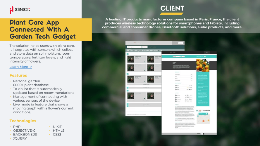 Plant Care App Connected With A Garden Tech Gadget screenshot 1