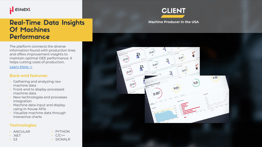 Real-Time Data Insights Of Machines Performance screenshot 1