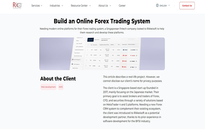 Build an Online Forex Trading System screenshot 1