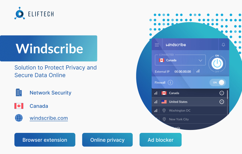 Windscribe – Solution to Protect Privacy and Secure Data Online screenshot 1