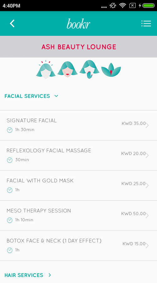 A directory app for nearby salons and spas screenshot 5