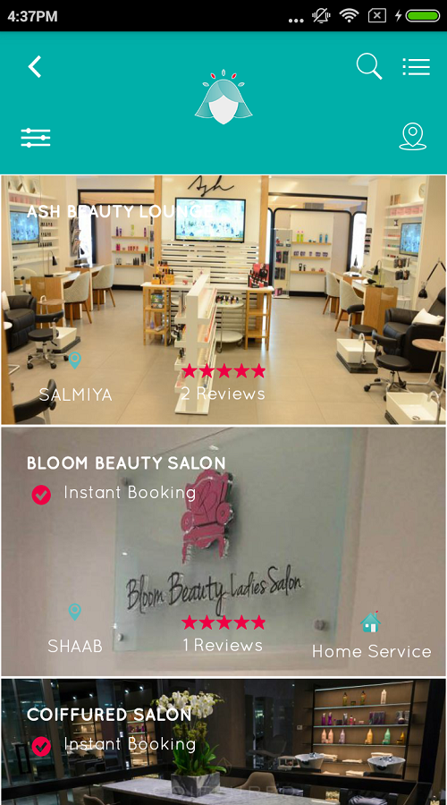 A directory app for nearby salons and spas screenshot 2