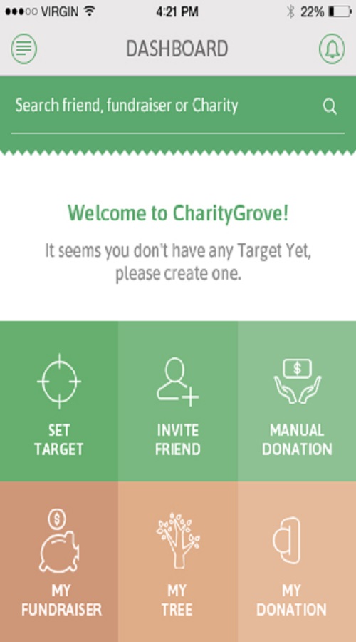 An app to manage your charities and charity targets screenshot 1
