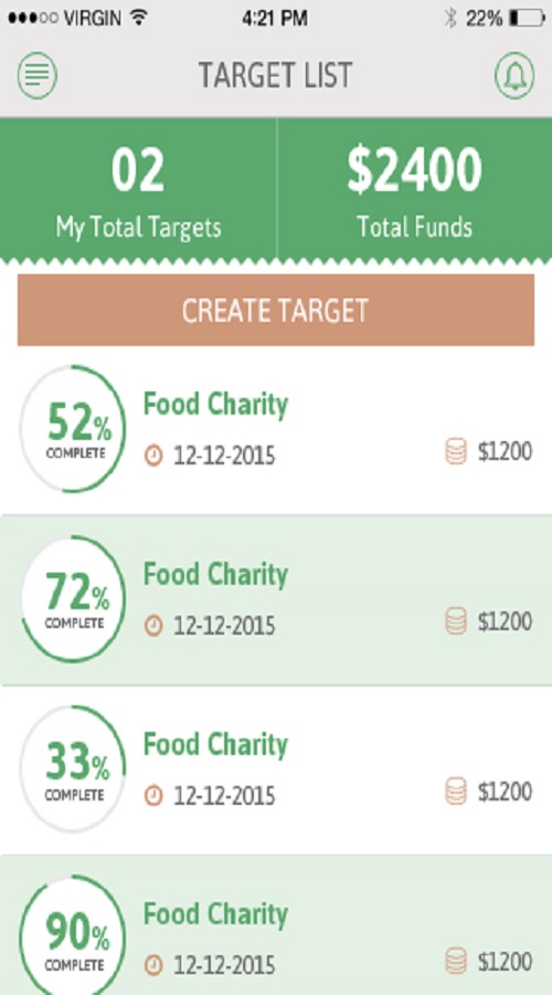 An app to manage your charities and charity targets screenshot 13