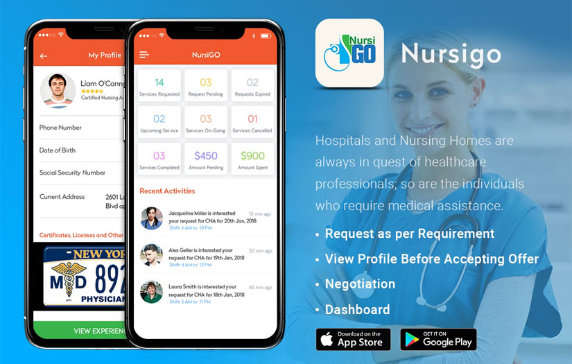 Nursigo - On Demand Nurse App screenshot 1