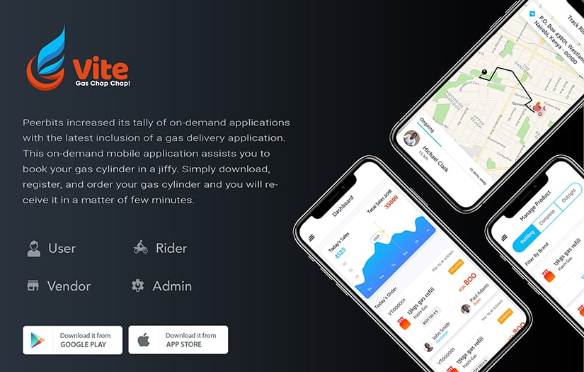 Vite - Gas delivery services app screenshot 1