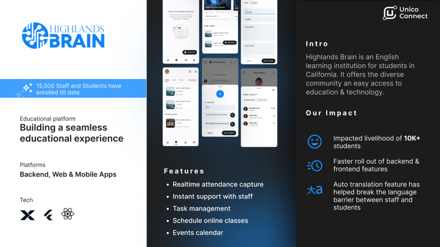 Highlands Brain | Educational platform screenshot 1