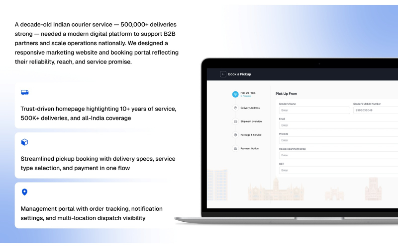 Quick Courier: B2B Logistics Platform screenshot 1
