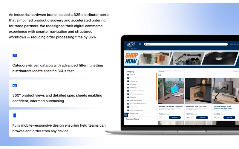 Ebco: B2B Distributor Portal for Hardware screenshot 1