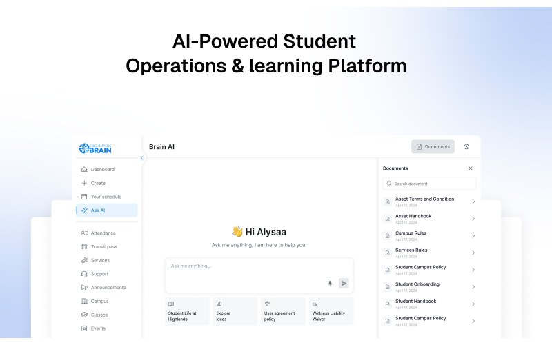 Highlands: AI-Powered Student Platform screenshot 3