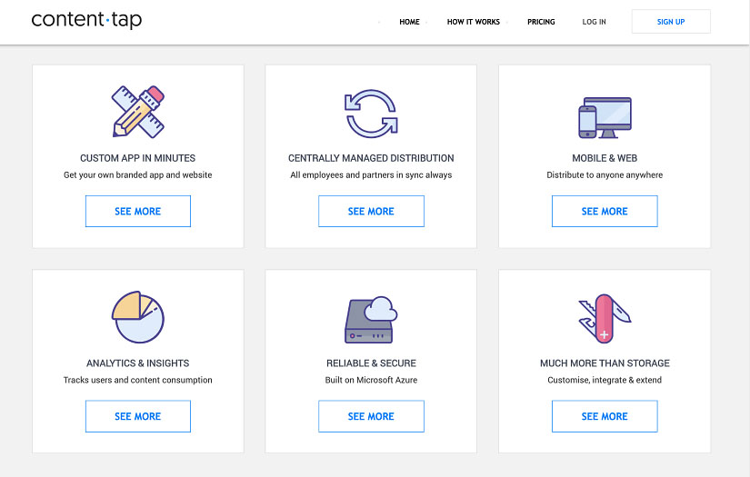ContentTap Web and iOS App screenshot 1