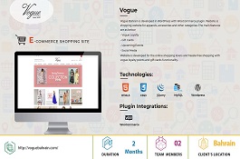 Vogue Ecommerce Website Development screenshot 1