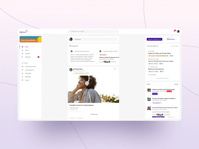 BigHeart Platform for Sharing Knowledge and Building Community Networks screenshot 2