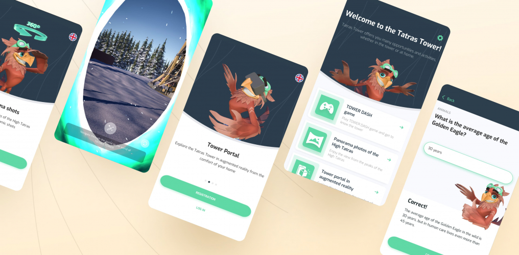 Mobile App with Endless Runner Game, Educational Quiz, and Augmented Reality Portal screenshot 2