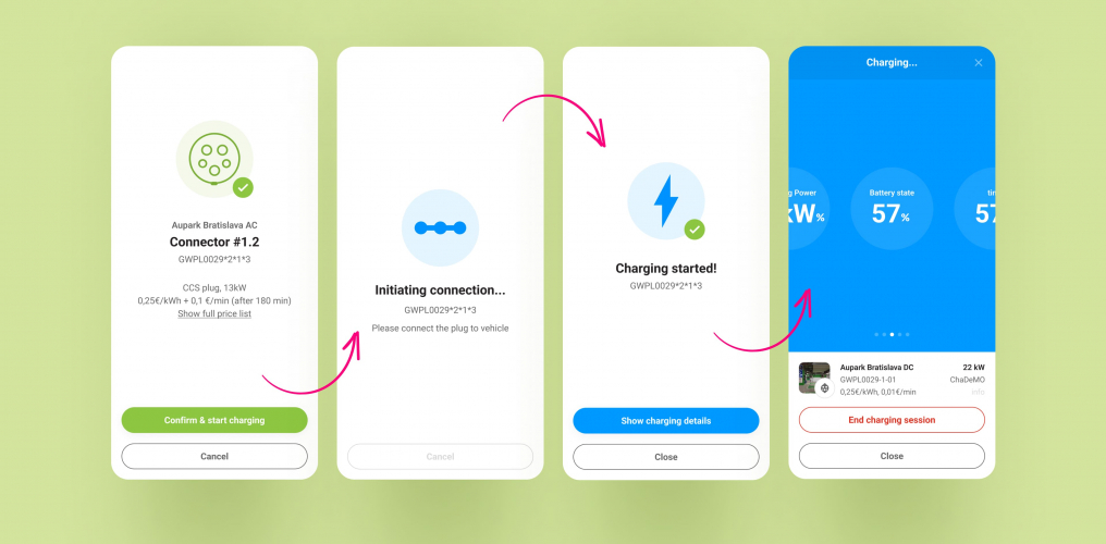 Native Mobile App for Public Electric Vehicle Charging Network screenshot 2